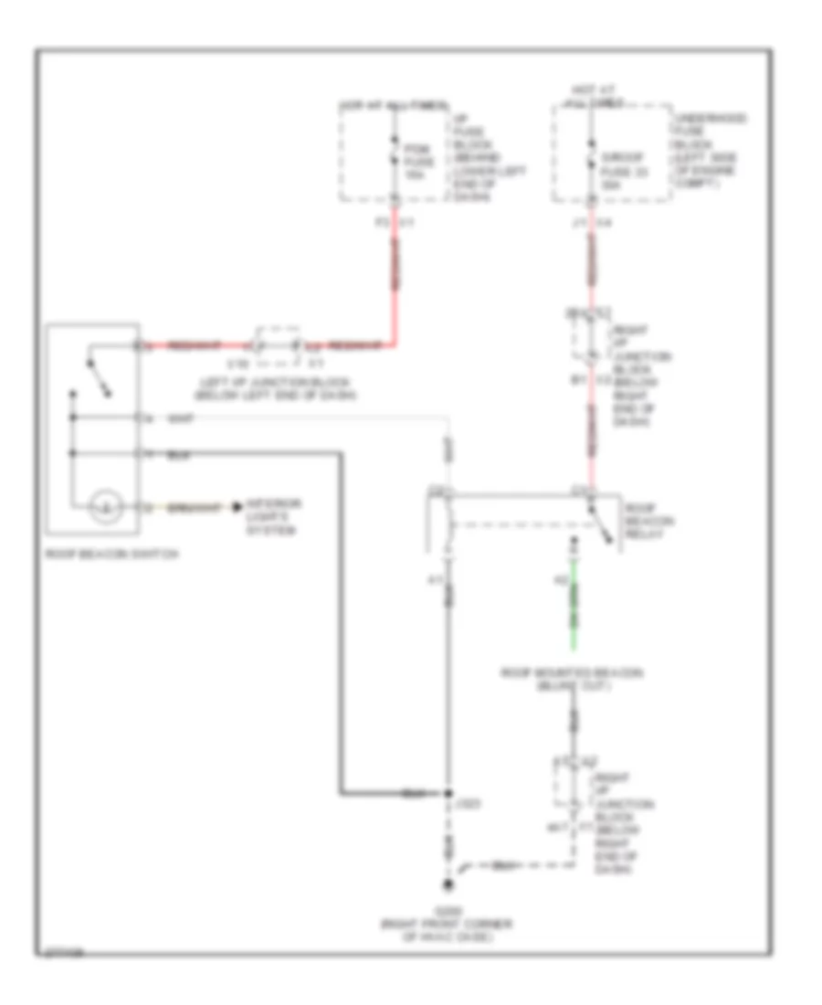 Beacon Lamp Wiring Diagram for GMC Yukon XL K2008 2500