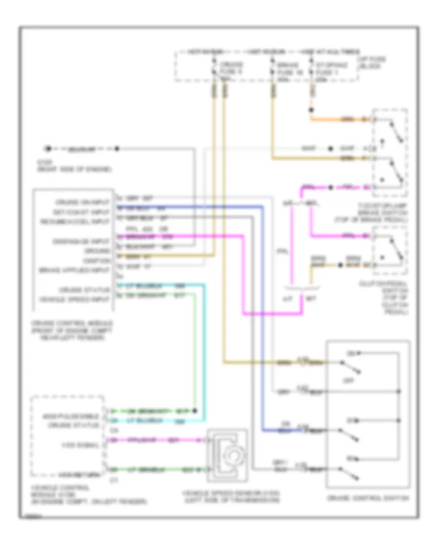 5 7L VIN R Cruise Control Wiring Diagram for GMC Pickup K1996 1500