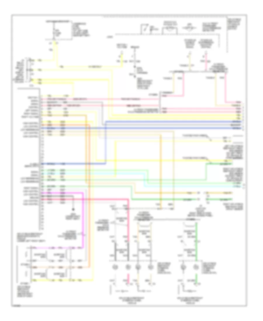 Supplemental Restraints Wiring Diagram 1 of 2 for GMC Sierra HD 2004 2500