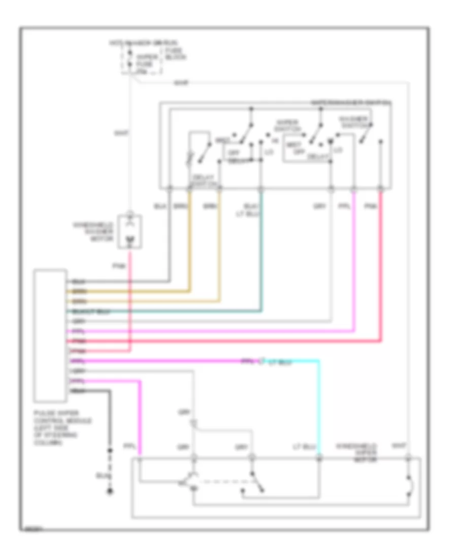 Interval Wiper Washer Wiring Diagram Except Motor Home Chassis for GMC Value Van P1990 3500