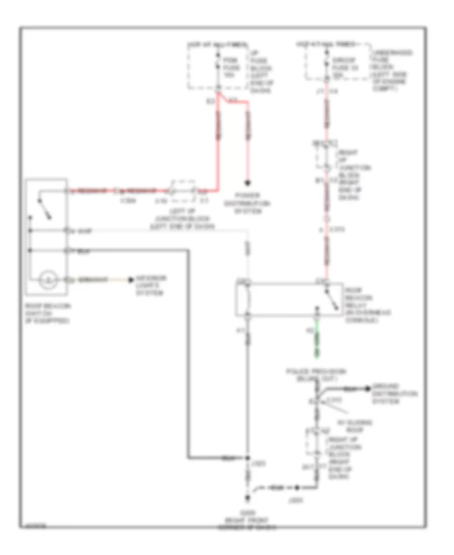 Beacon Lamp Wiring Diagram for GMC Yukon XL C2013 2500