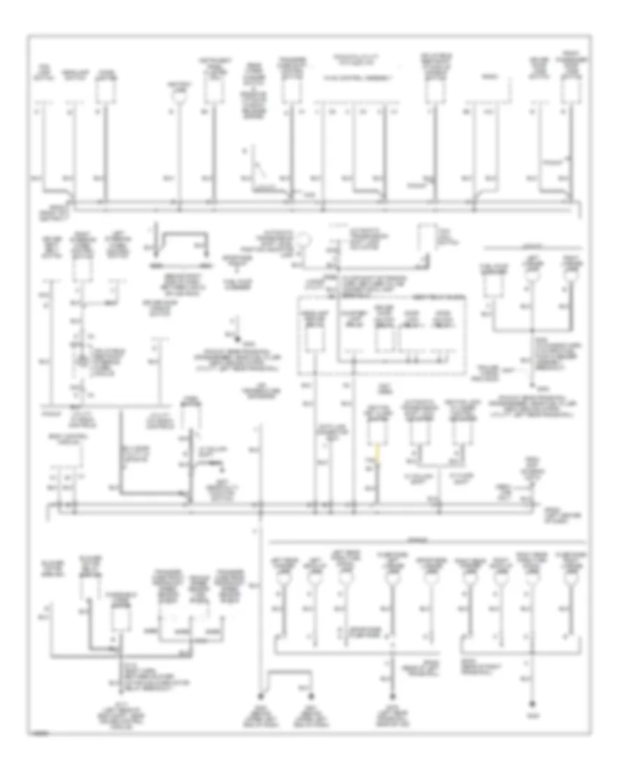 Ground Distribution Wiring Diagram 2 of 3 for GMC Sonoma 2004