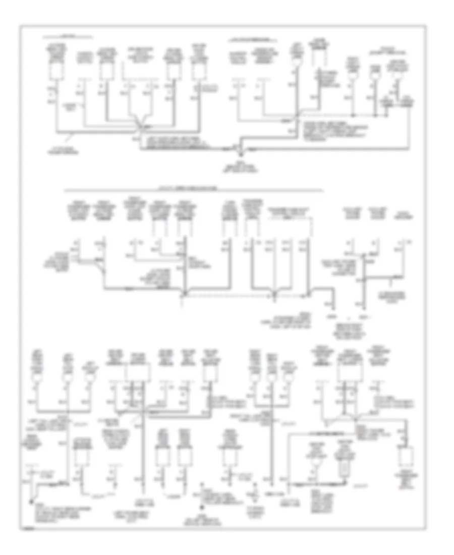 Ground Distribution Wiring Diagram 3 of 3 for GMC Sonoma 2004