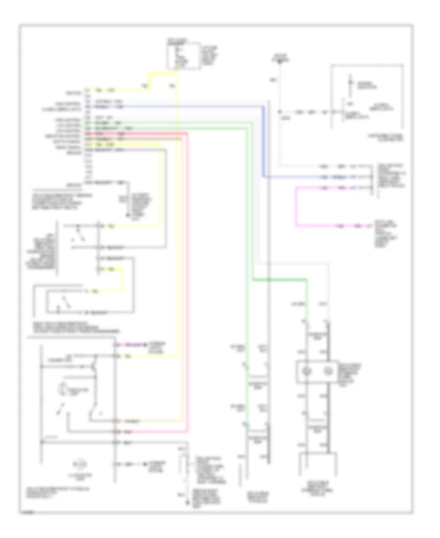 Supplemental Restraints Wiring Diagram for GMC Sonoma 2004