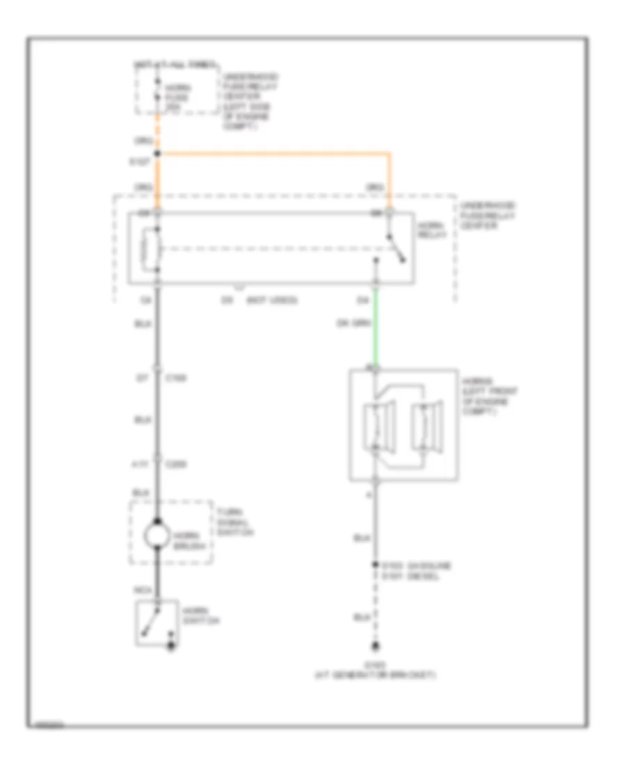Horn Wiring Diagram for GMC Savana G2002 2500