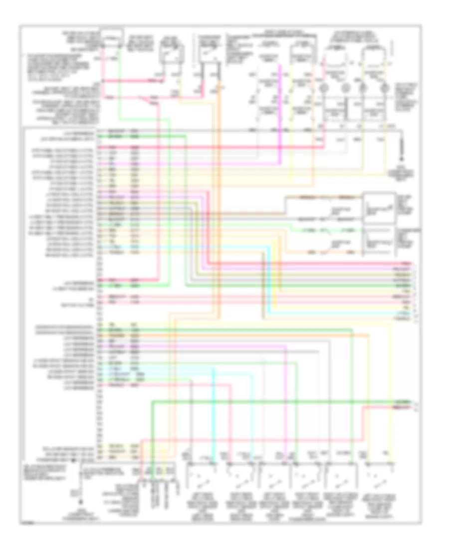 Supplemental Restraints Wiring Diagram 1 of 2 for GMC Yukon XL K2009 2500