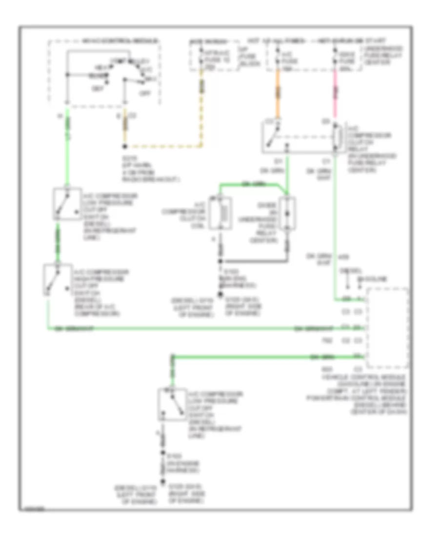 Compressor Wiring Diagram for GMC Savana G1998 2500