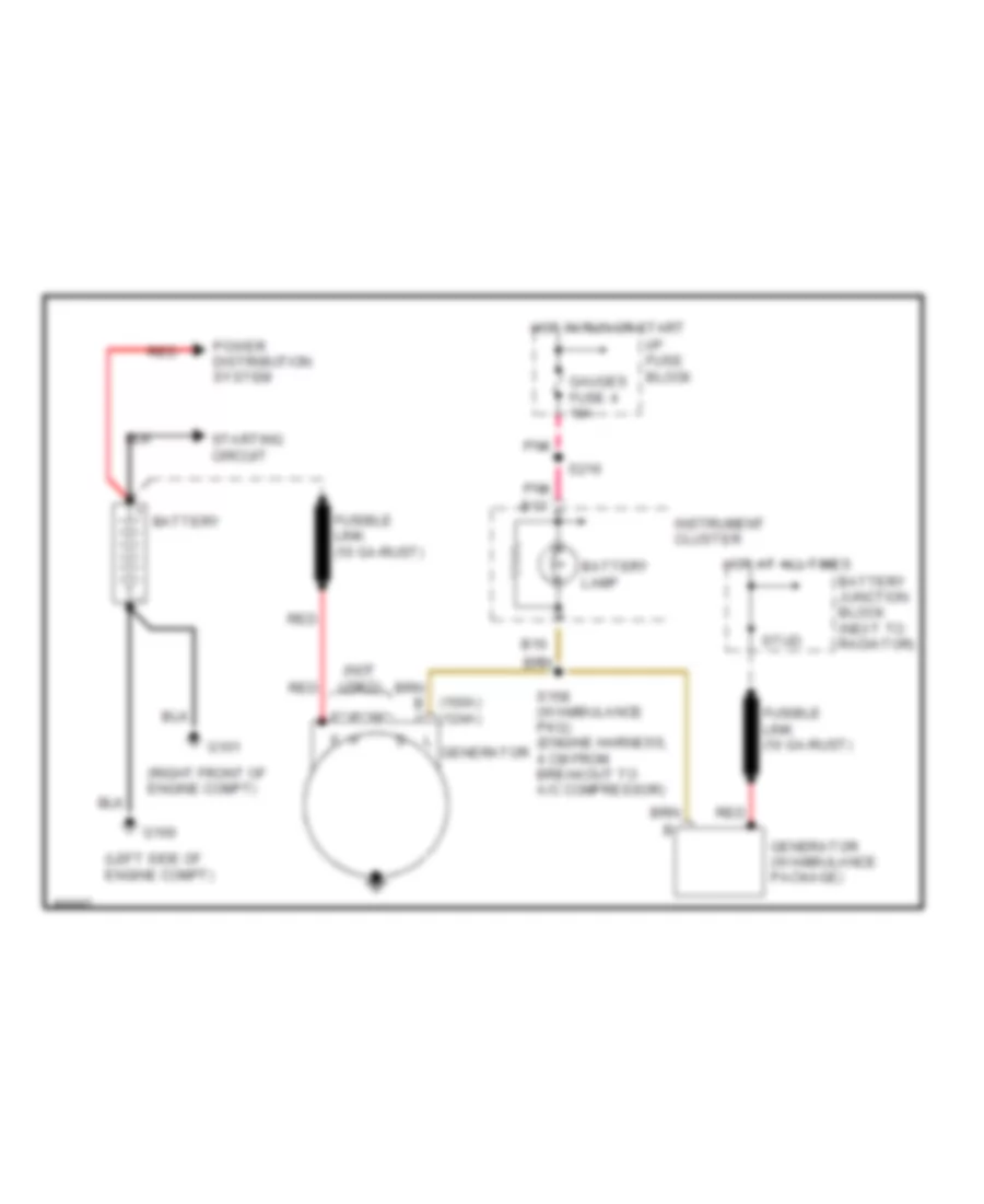 4 3L VIN W Charging Wiring Diagram for GMC Savana G1998 2500