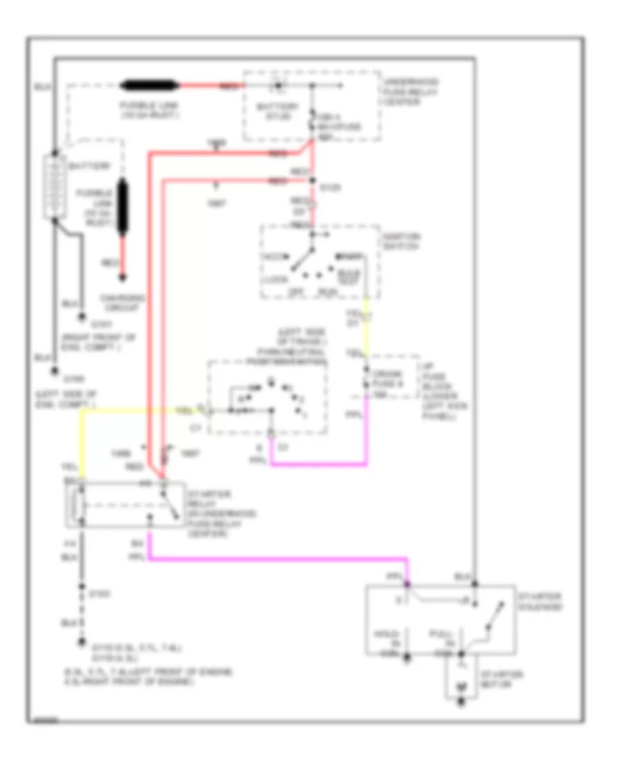 5 0L VIN M Starting Wiring Diagram for GMC Savana G1998 2500