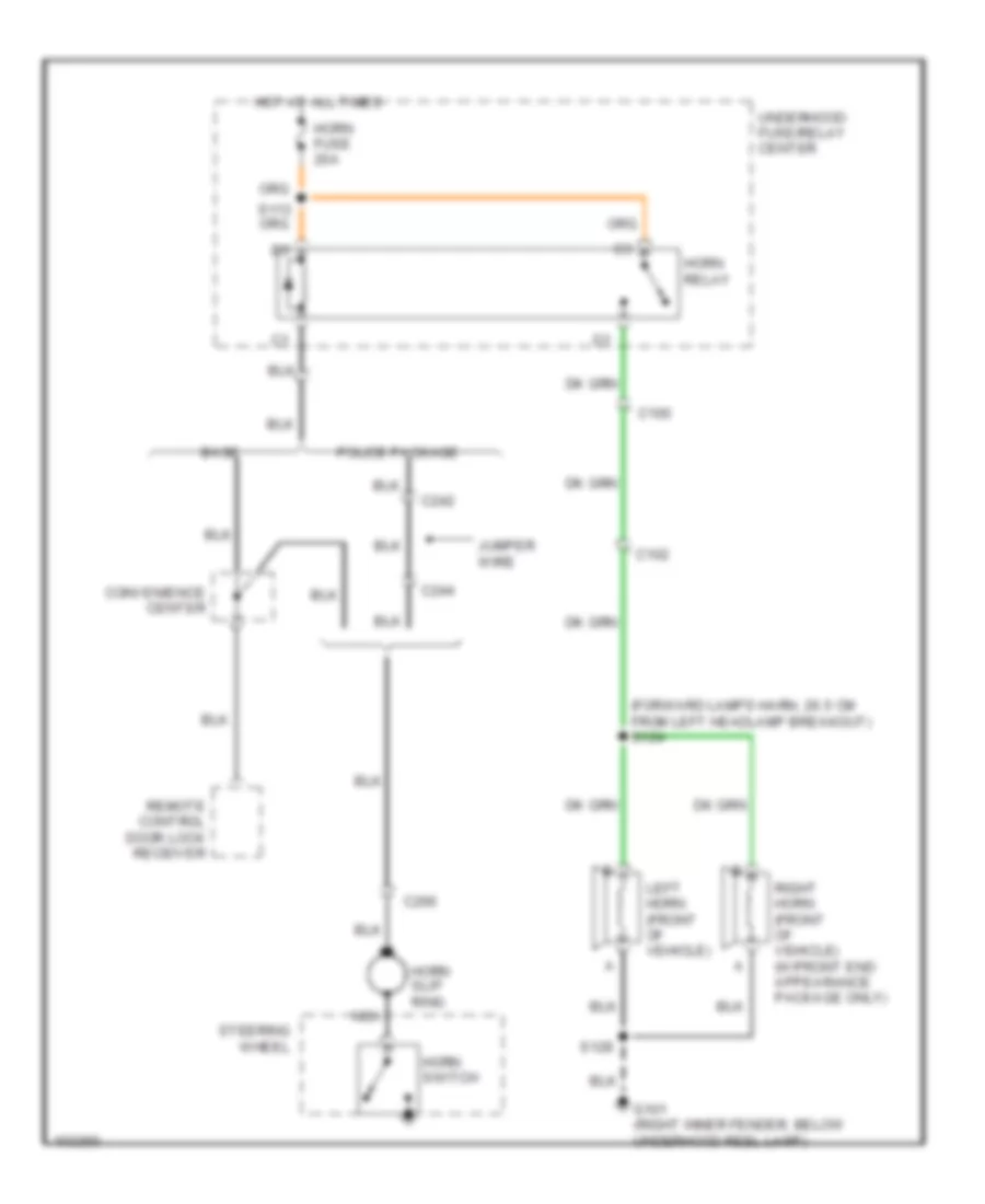 Horn Wiring Diagram for GMC Cab  Chassis K1998 2500