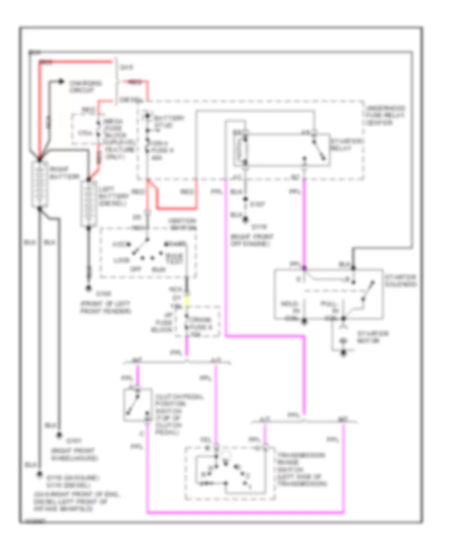 Starting Wiring Diagram for GMC Cab  Chassis K1998 2500