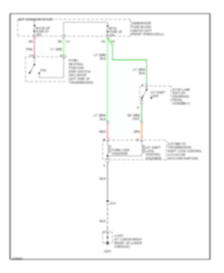 Shift Interlock Wiring Diagram for GMC Envoy 2008