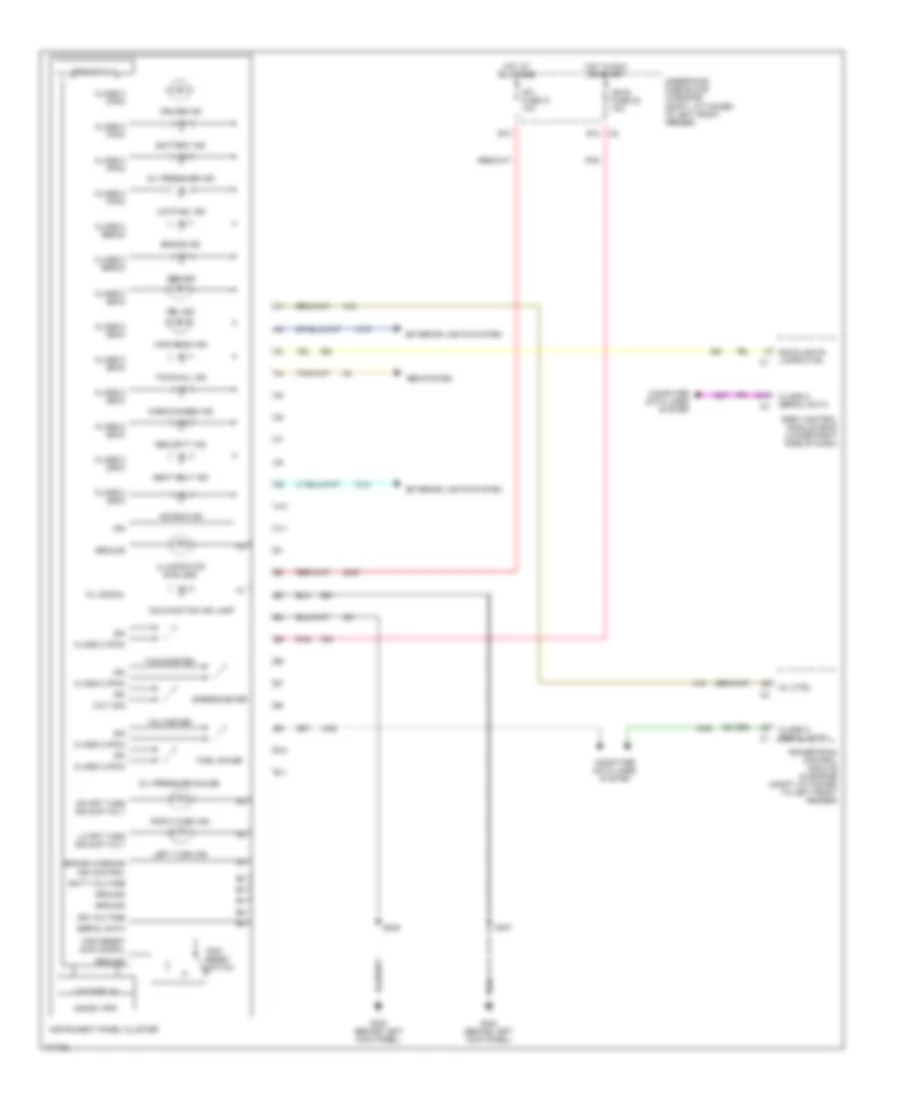 Instrument Cluster Wiring Diagram for GMC Savana G2003 2500