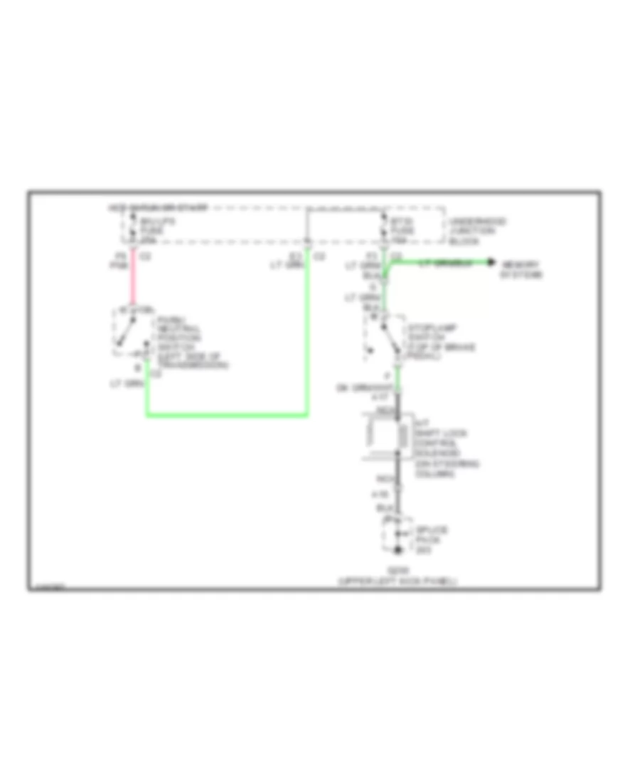 Shift Interlock Wiring Diagram for GMC Yukon XL C2000 2500