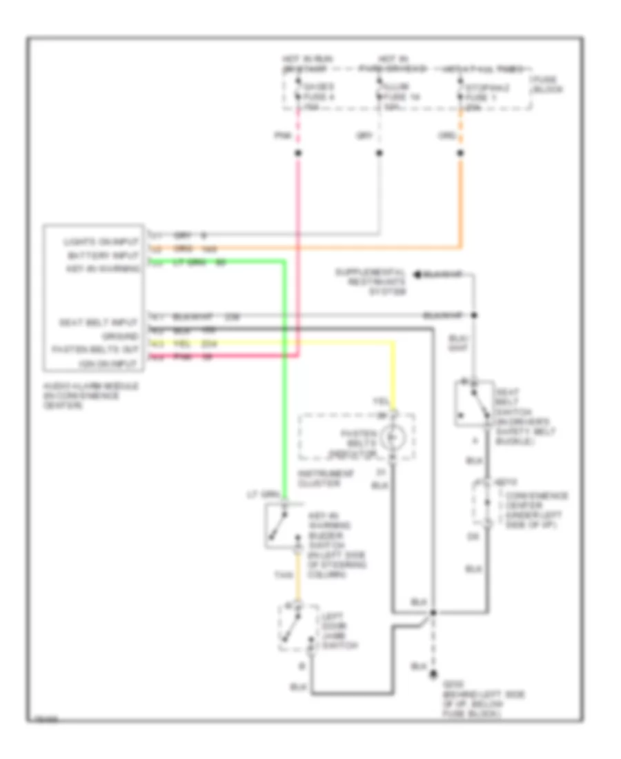 Warning System Wiring Diagrams for GMC Cab  Chassis K1996 2500