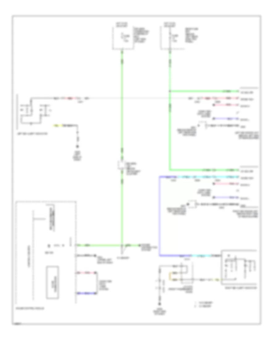 Blind Spot Information System Wiring Diagram for Honda Odyssey EX 2014