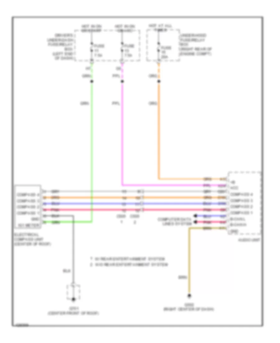 Compass Wiring Diagram for Honda Odyssey EX 2014