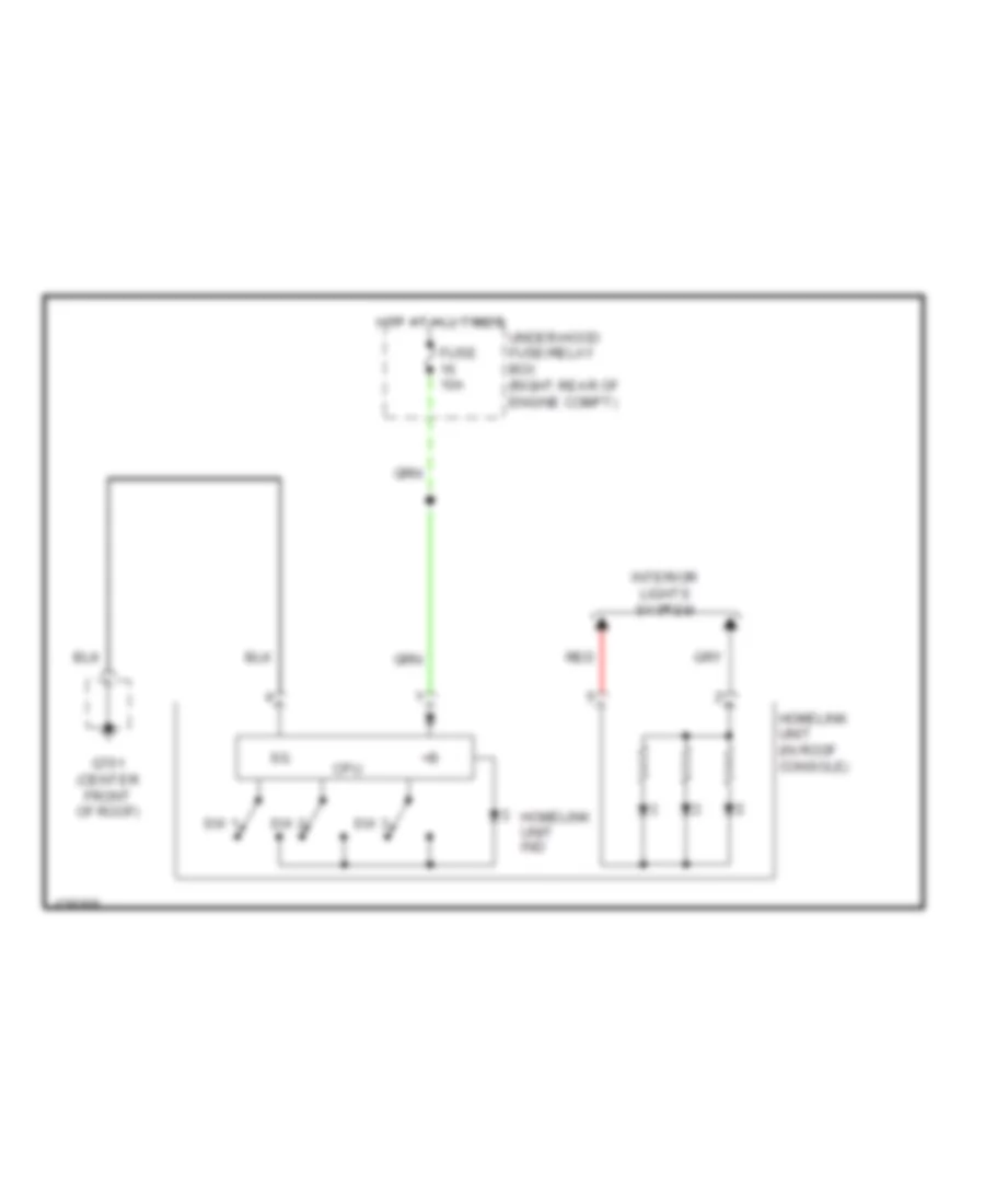Home Link Remote Control Wiring Diagram for Honda Odyssey EX 2014