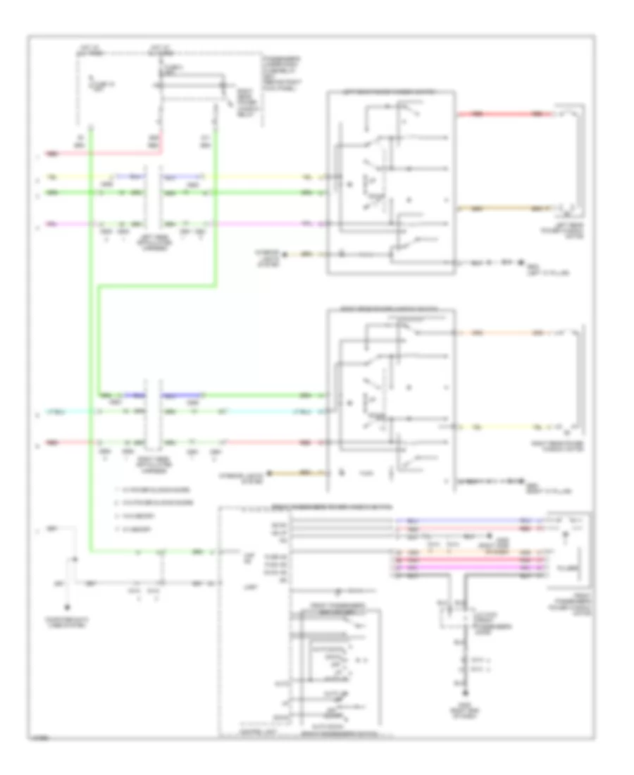 Power Windows Wiring Diagram 2 of 2 for Honda Odyssey EX 2014