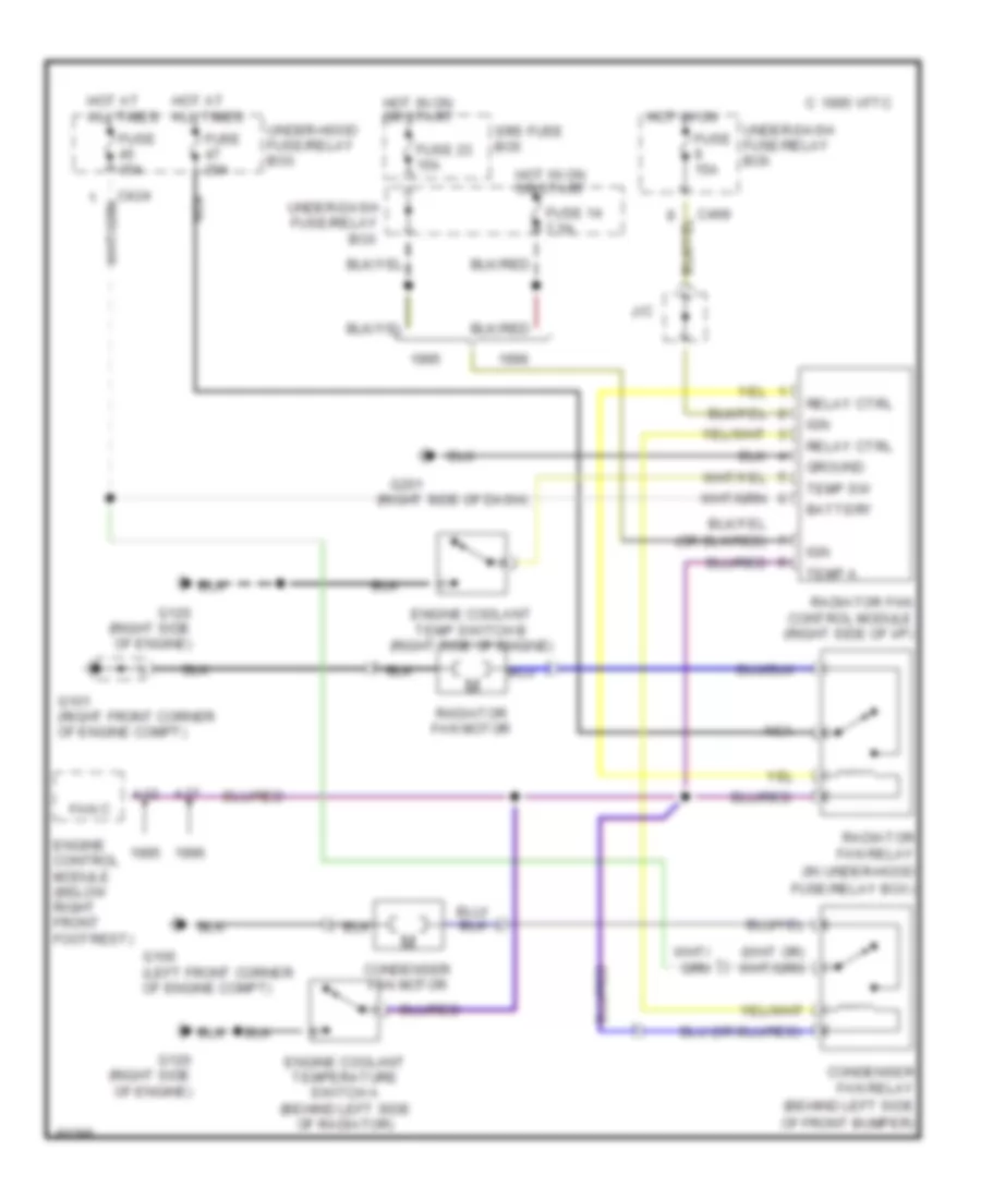Cooling Fan Wiring Diagram for Honda Prelude S 1996