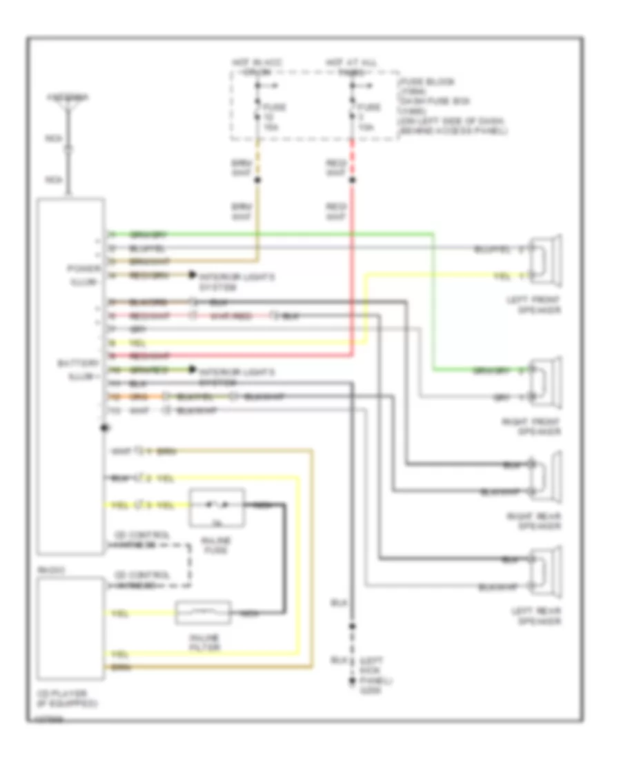 Radio Wiring Diagrams for Honda Passport LX 1994
