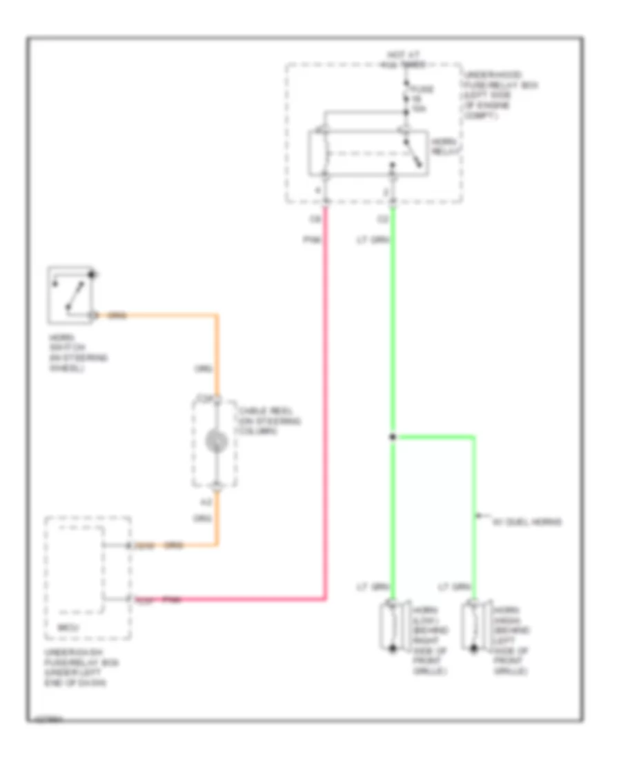 Horn Wiring Diagram Except Hybrid for Honda Civic Natural Gas L 2014