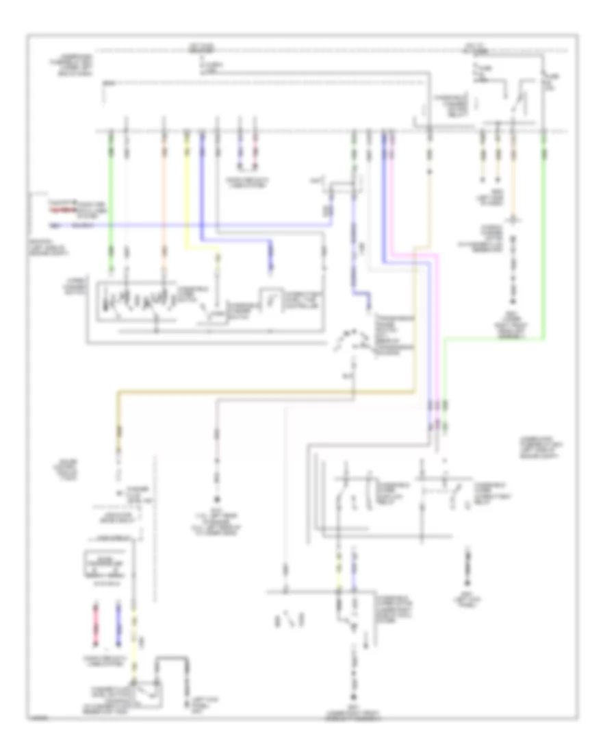 WiperWasher Wiring Diagram, Except Hybrid without Keyless Access for Honda Civic Natural Gas-L 2014
