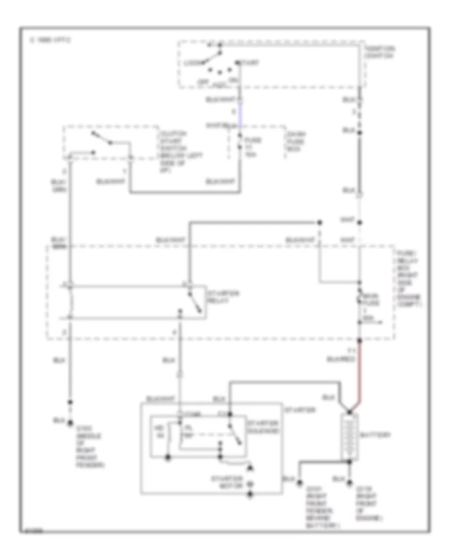 3 2L Starting Wiring Diagram M T Early Production for Honda Passport LX 1995
