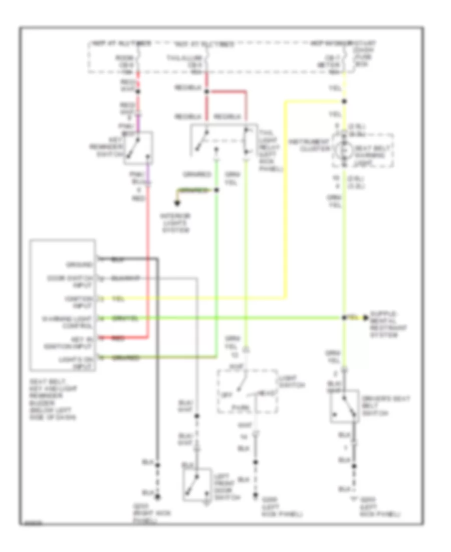 Warning System Wiring Diagrams Late Production for Honda Passport LX 1995