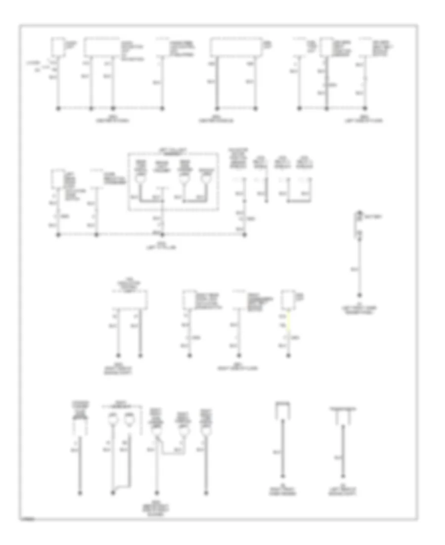 Ground Distribution Wiring Diagram (3 of 4) for Honda Insight EX 2014