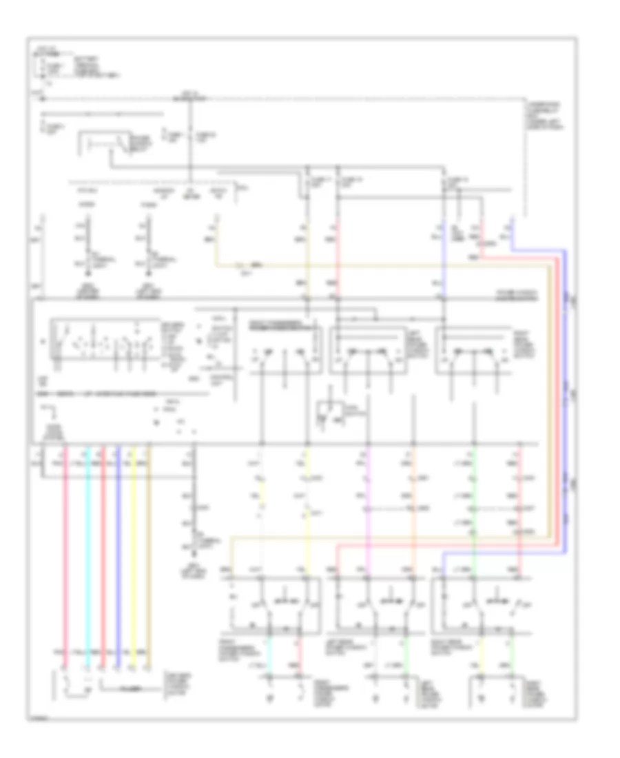 Power Windows Wiring Diagram for Honda Insight EX 2014