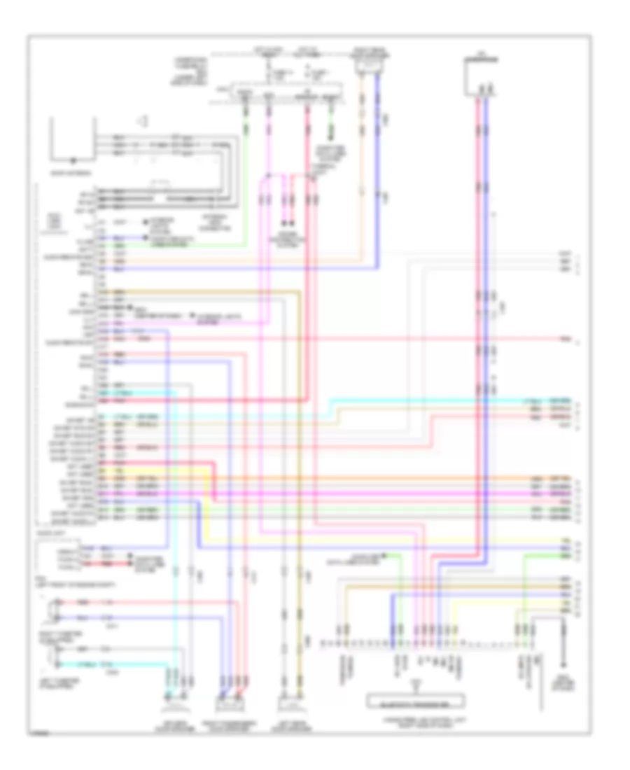 Radio Wiring Diagram, EX  LX without Navigation (1 of 2) for Honda Insight EX 2014