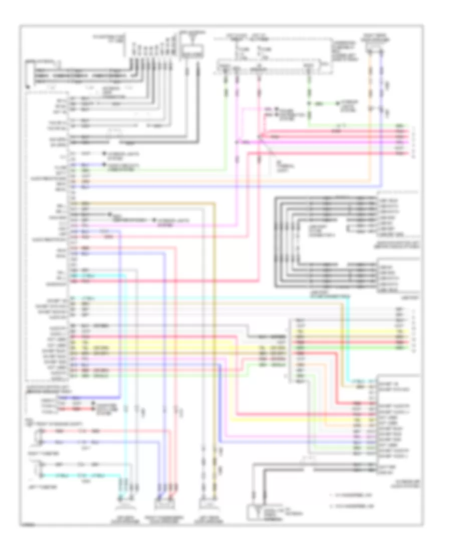 Radio Wiring Diagram, with Navigation (1 of 2) for Honda Insight EX 2014