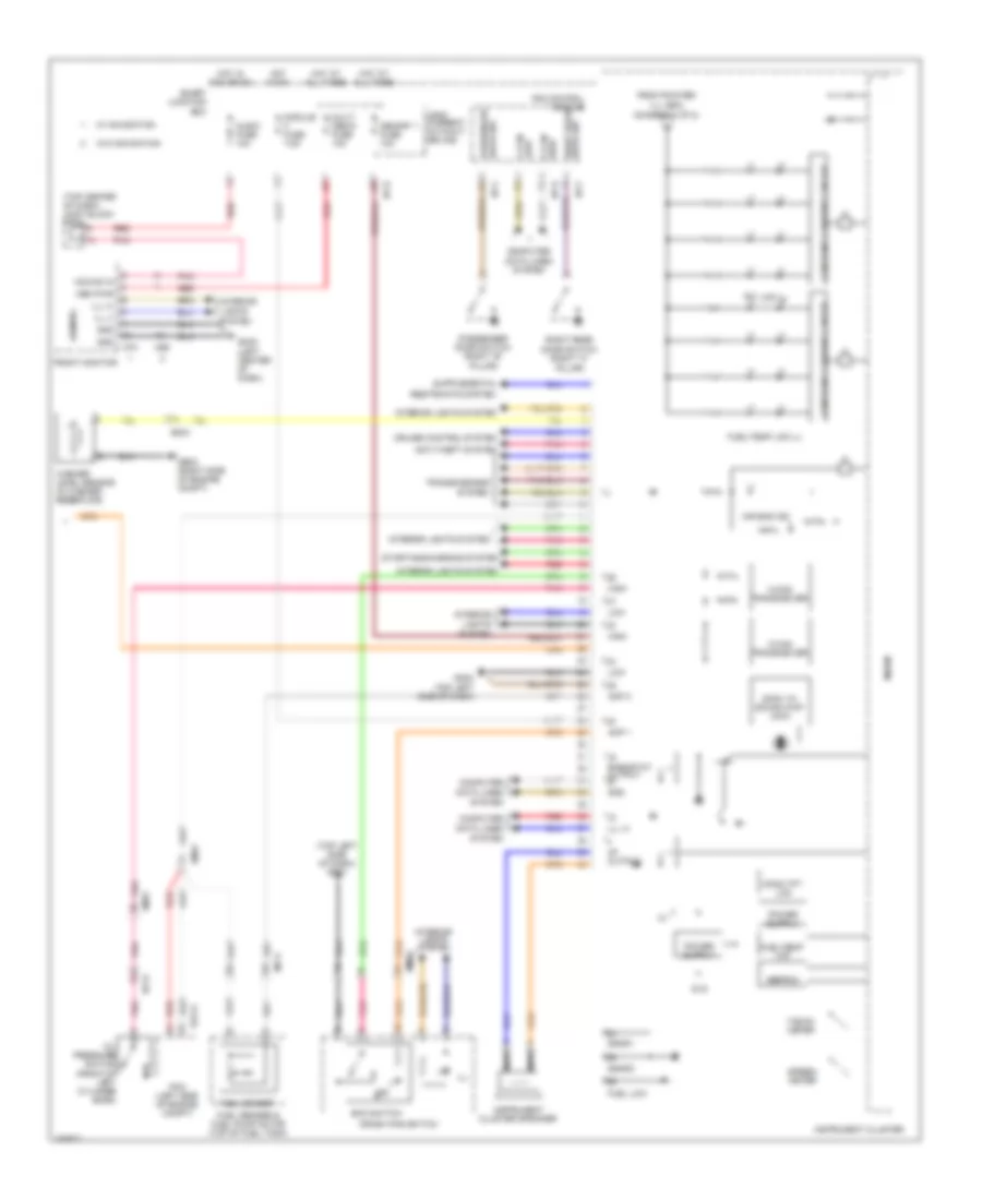 Instrument Cluster Wiring Diagram 2 of 2 for Hyundai Azera 2014