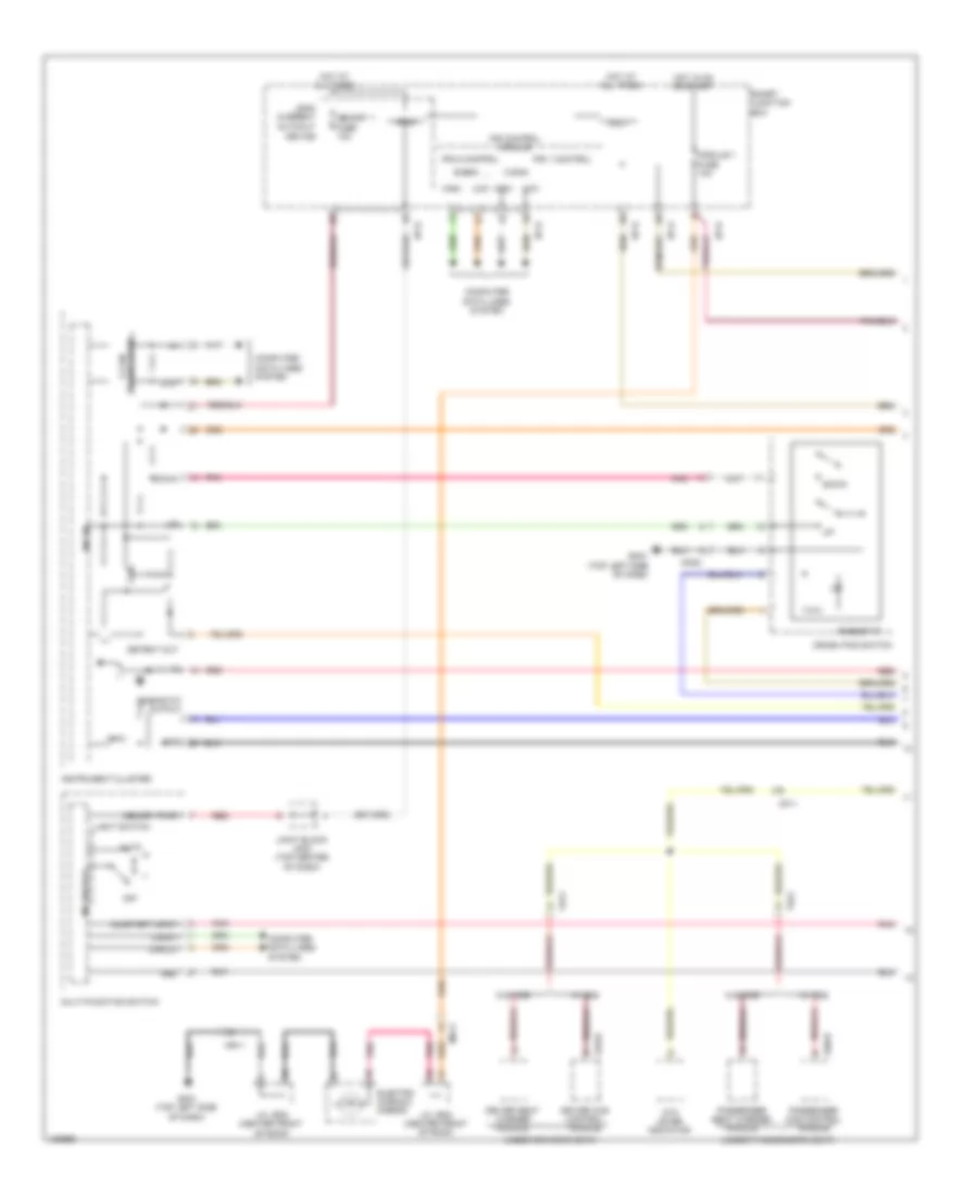 Instrument Illumination Wiring Diagram 1 of 2 for Hyundai Azera 2014