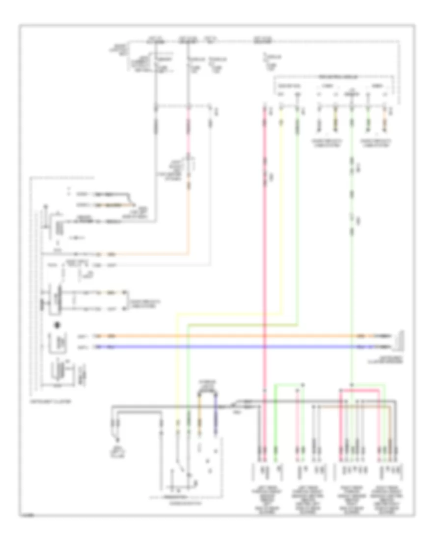 Parking Assistant Wiring Diagram for Hyundai Azera 2014