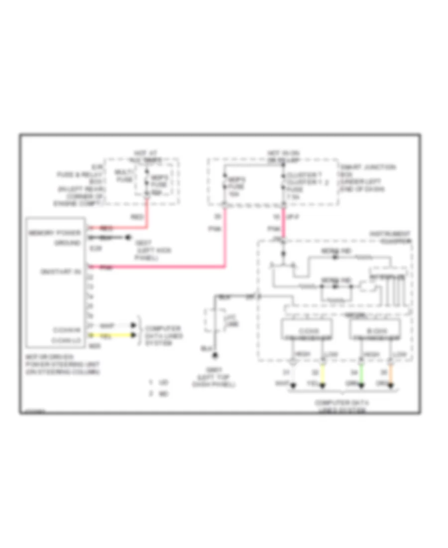 Electronic Power Steering Wiring Diagram for Hyundai Elantra Limited 2014