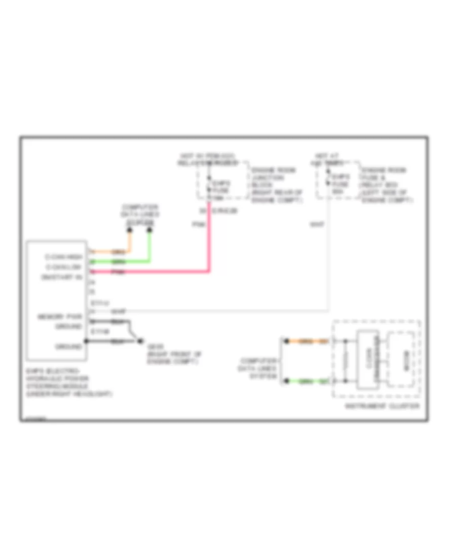Electronic Power Steering Wiring Diagram for Hyundai Equus Signature 2014