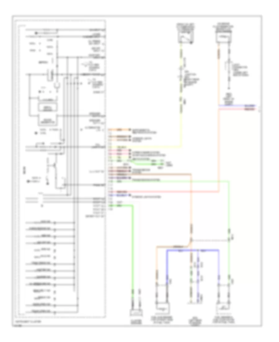 Instrument Cluster Wiring Diagram Full TFT LCD Type 1 of 3 for Hyundai Equus Signature 2014