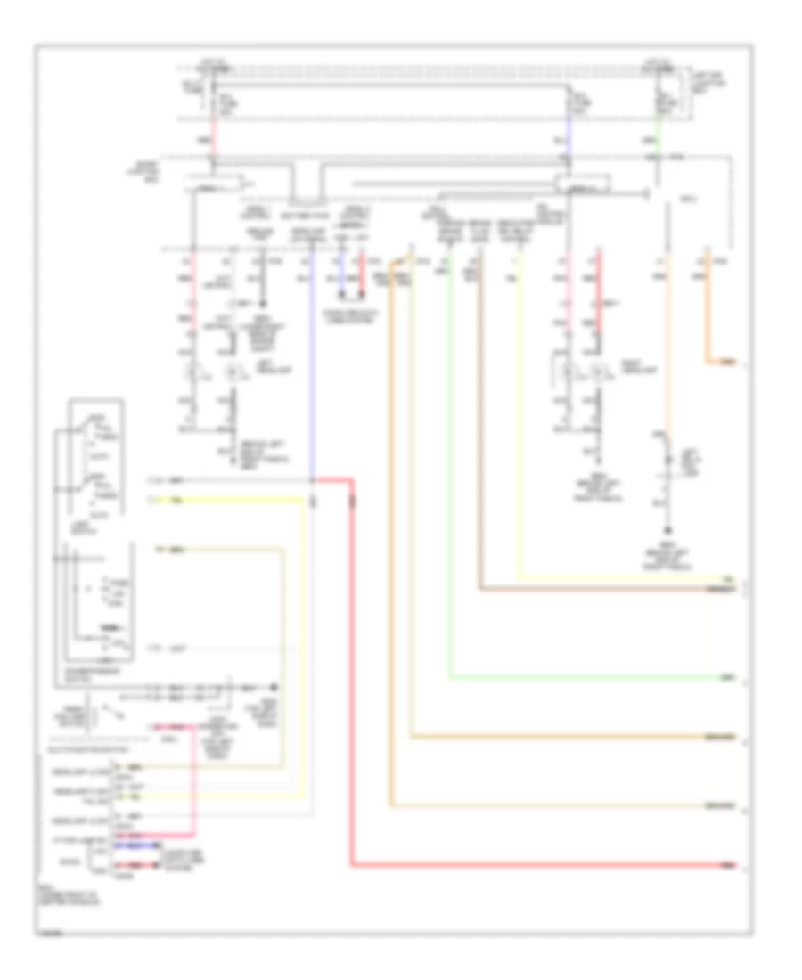 Headlamps Wiring Diagram 1 of 2 for Hyundai Genesis Coupe 3 8 R Spec 2014