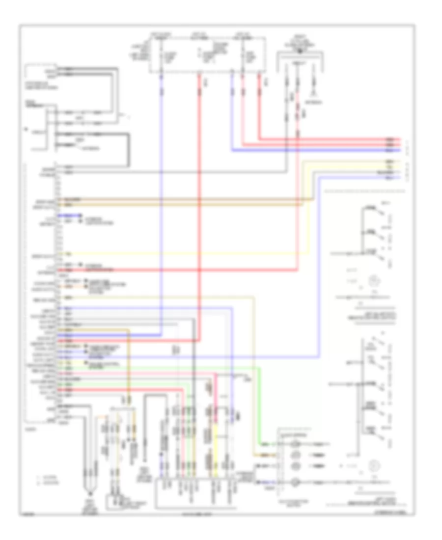 Radio Wiring Diagram Except Hybrid without Navigation  with JBL Amplifier 1 of 2 for Hyundai Sonata Hybrid 2014