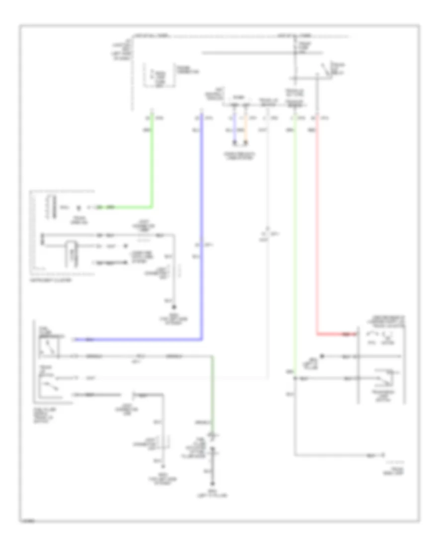 Trunk  Fuel Door Release Wiring Diagram Hybrid for Hyundai Sonata Hybrid 2014