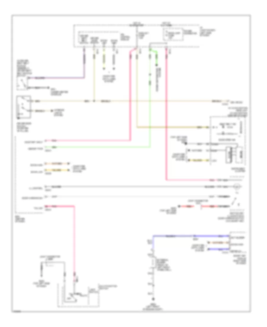 Chime Wiring Diagram Except Hybrid for Hyundai Sonata Hybrid 2014