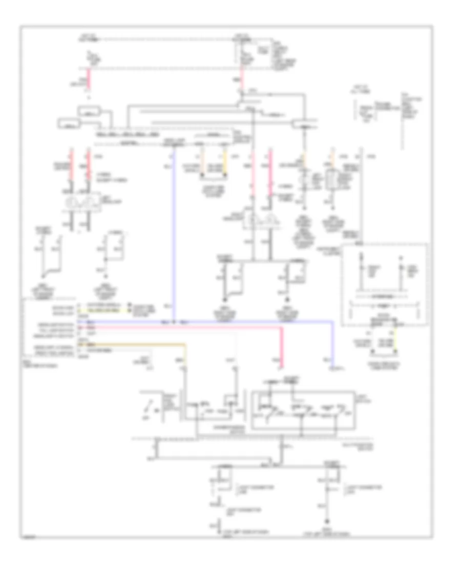 Headlamps Wiring Diagram for Hyundai Sonata Hybrid 2014