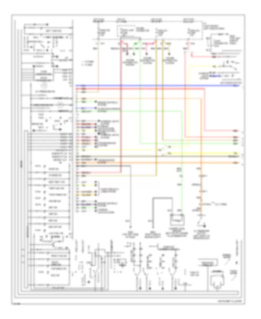 Instrument Cluster Wiring Diagram Except Hybrid 1 of 2 for Hyundai Sonata Hybrid 2014