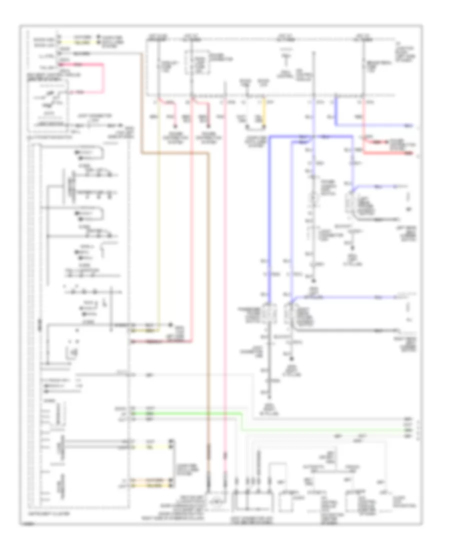 Instrument Illumination Wiring Diagram Except Hybrid 1 of 2 for Hyundai Sonata Hybrid 2014