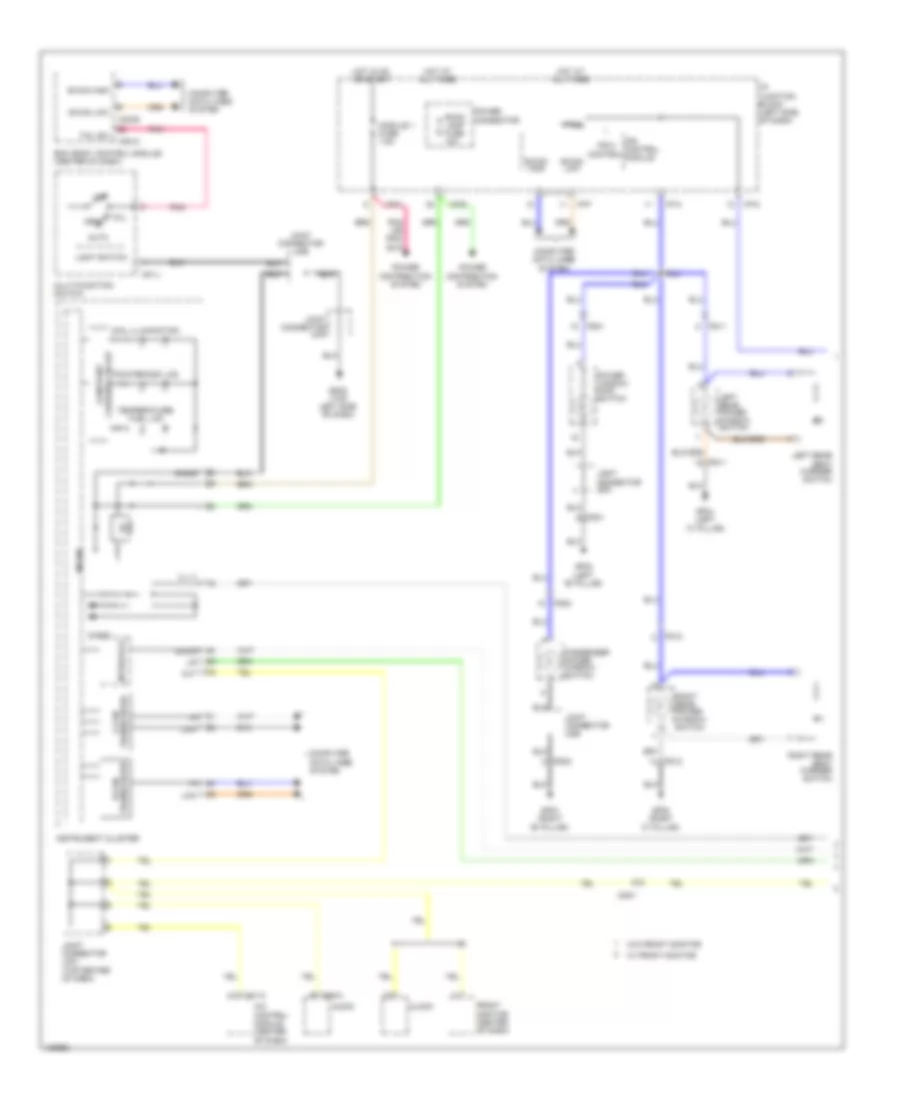 Instrument Illumination Wiring Diagram Hybrid 1 of 2 for Hyundai Sonata Hybrid 2014