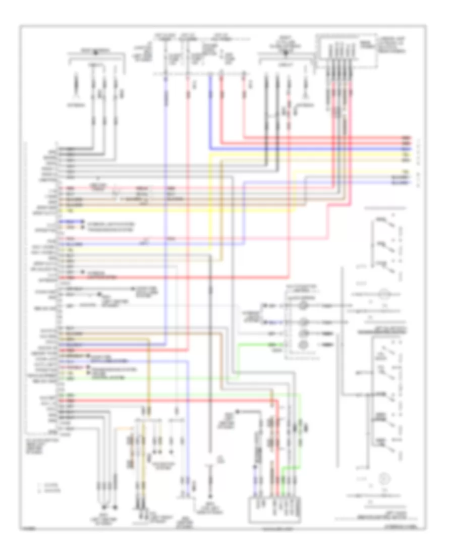 Navigation Wiring Diagram Except Hybrid with Standard Amplifier 1 of 2 for Hyundai Sonata Hybrid 2014