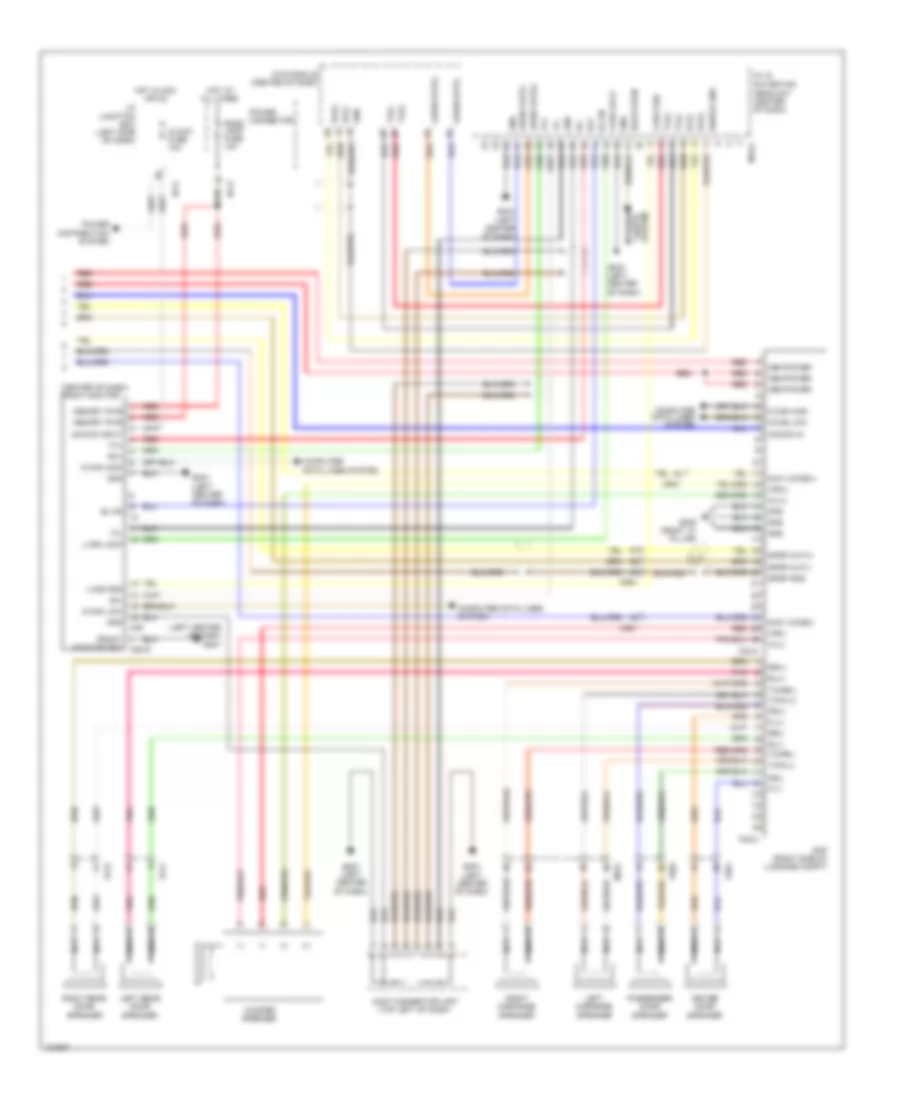 Navigation Wiring Diagram Except Hybrid with Standard Amplifier 2 of 2 for Hyundai Sonata Hybrid 2014