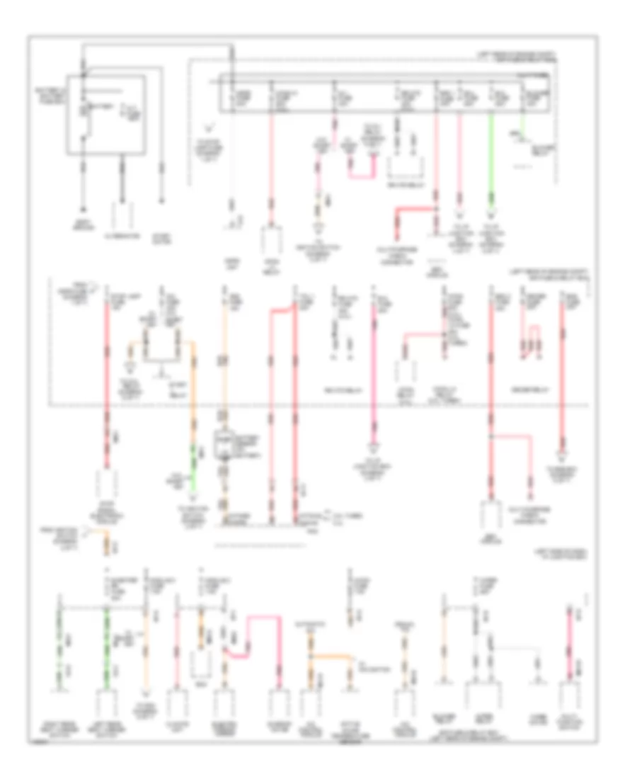 Power Distribution Wiring Diagram Except Hybrid 1 of 7 for Hyundai Sonata Hybrid 2014